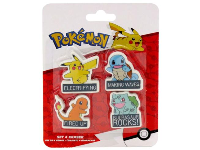 POKEMON Set di cancelline (4pz) In Blister